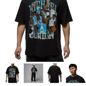 Jordan Black and Blue Graphic Men's T-Shirt
